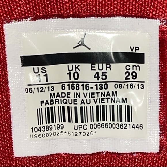 [Nike] Nike Air Jordan Flight 45 High Varsity  - White/Red/Black - Picture 7 of 7